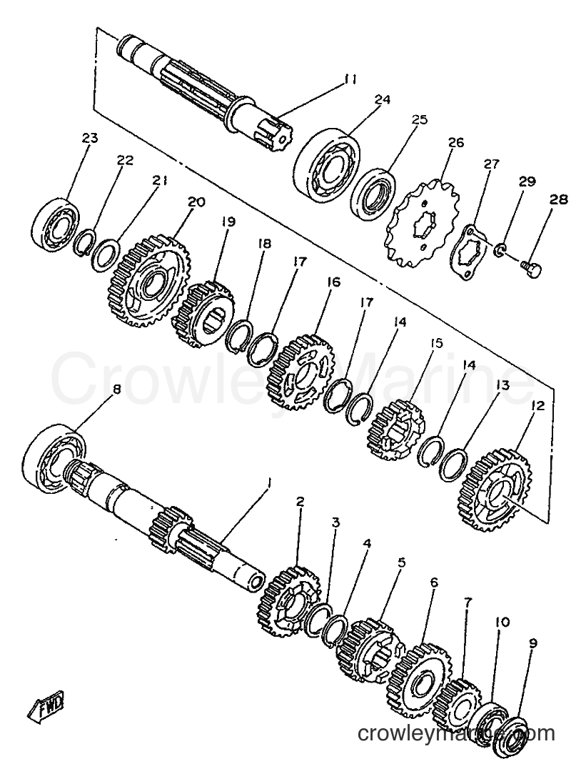 1996 Street Bike SR250 - SR250 (21L2) [99A] - TRANSMISSION