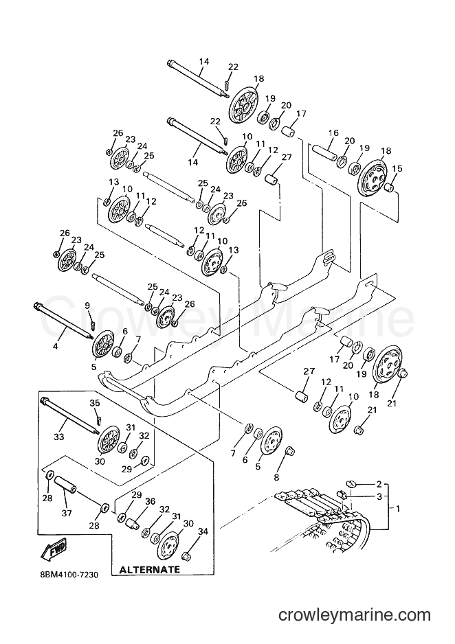 2000 Snowmobile VT480TF - VT480TF (8BM7) [020] - TRACK SUSPENSION 1
