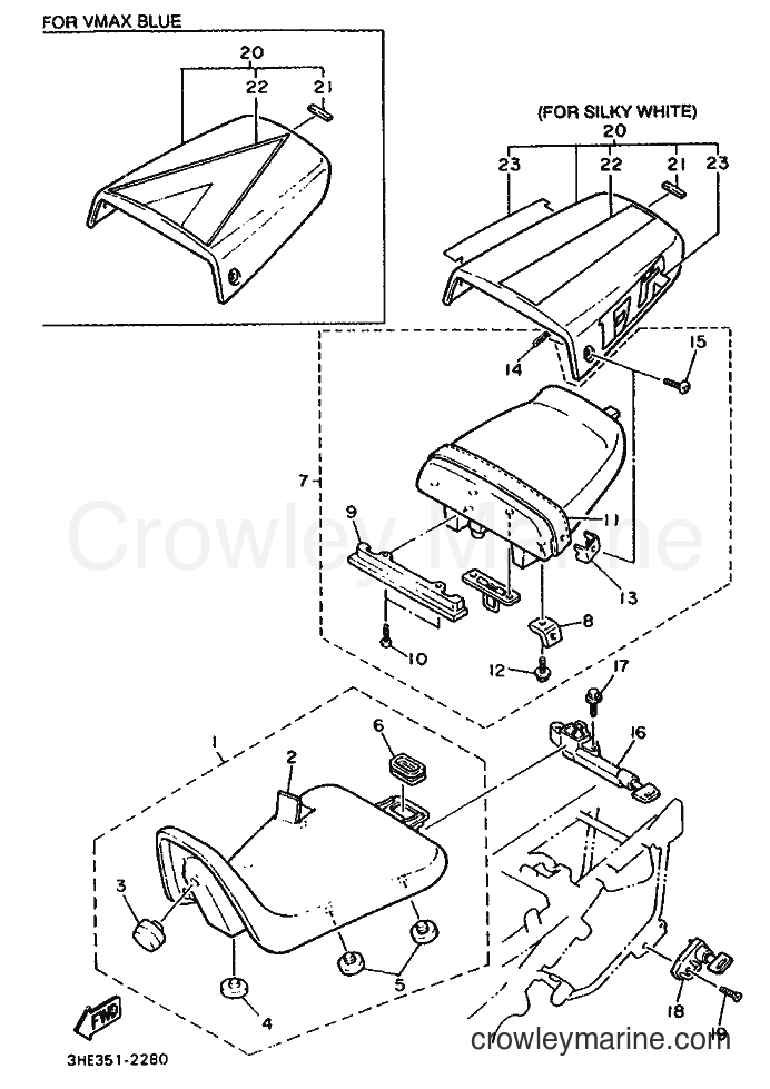 Yamaha Motors FZR600 (3HEA) [999] - SEAT