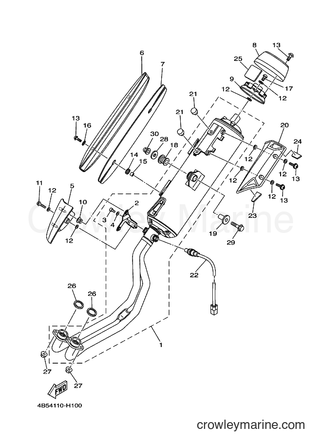 Yamaha Motors XP500A (4B5V) [010] - EXHAUST