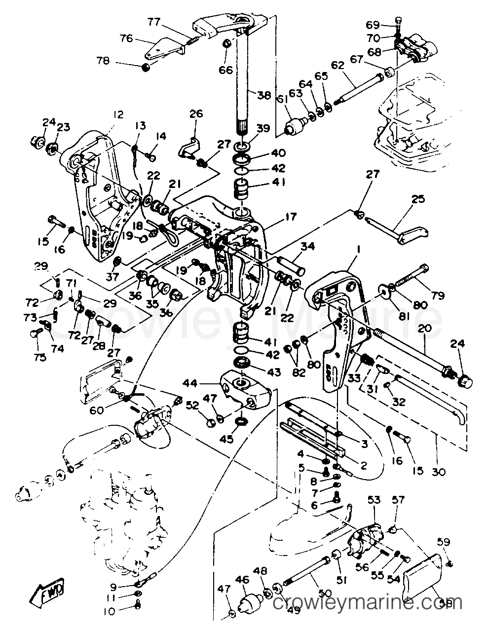 Yamaha Motors 70TLRR - BRACKET