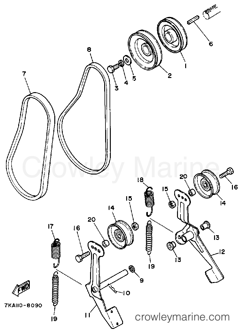 Yamaha Motors YS624TM - V-BELT-PULLEY