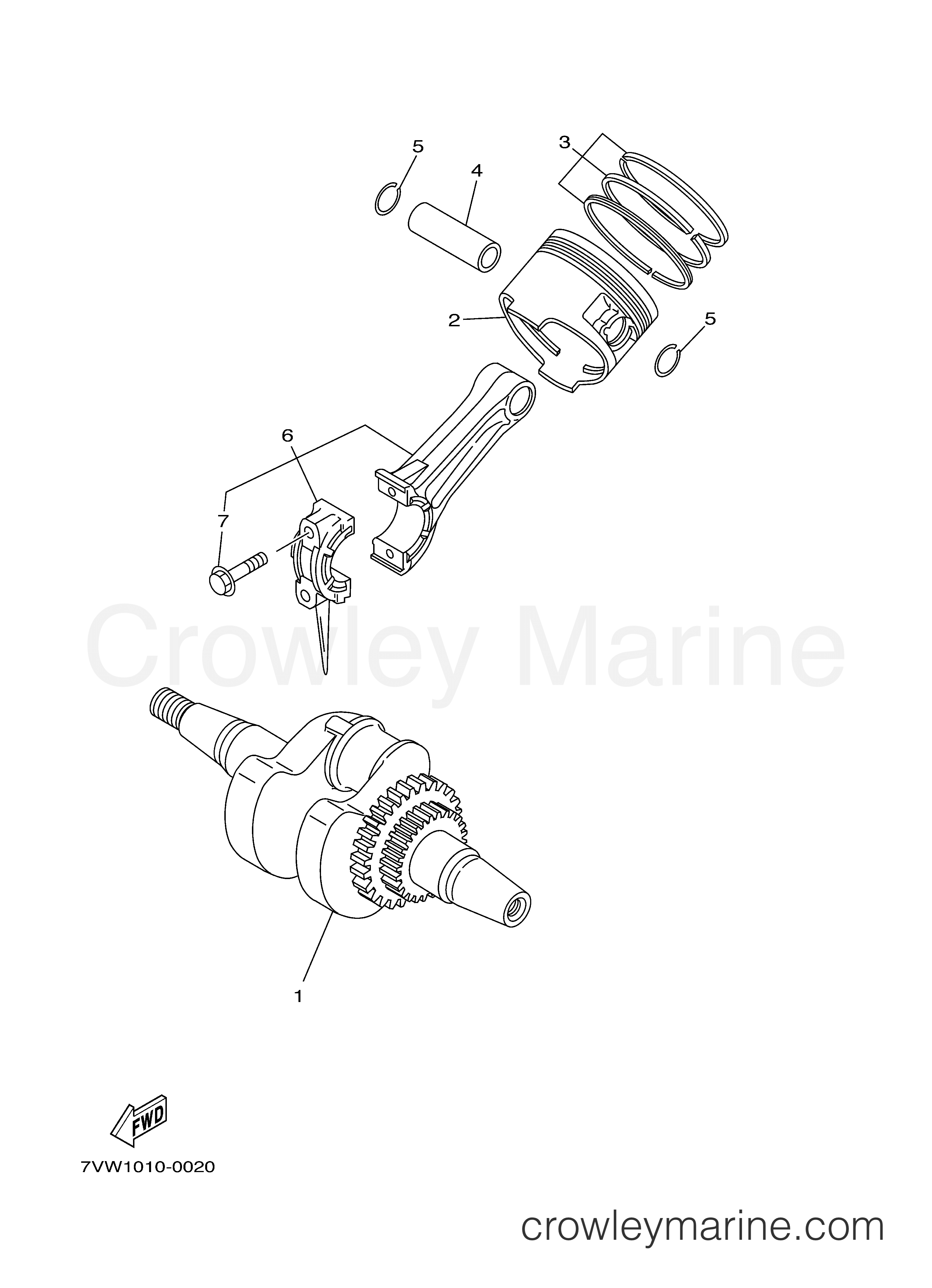 Yamaha Motors EF4000DECA - CRANKSHAFT PISTON