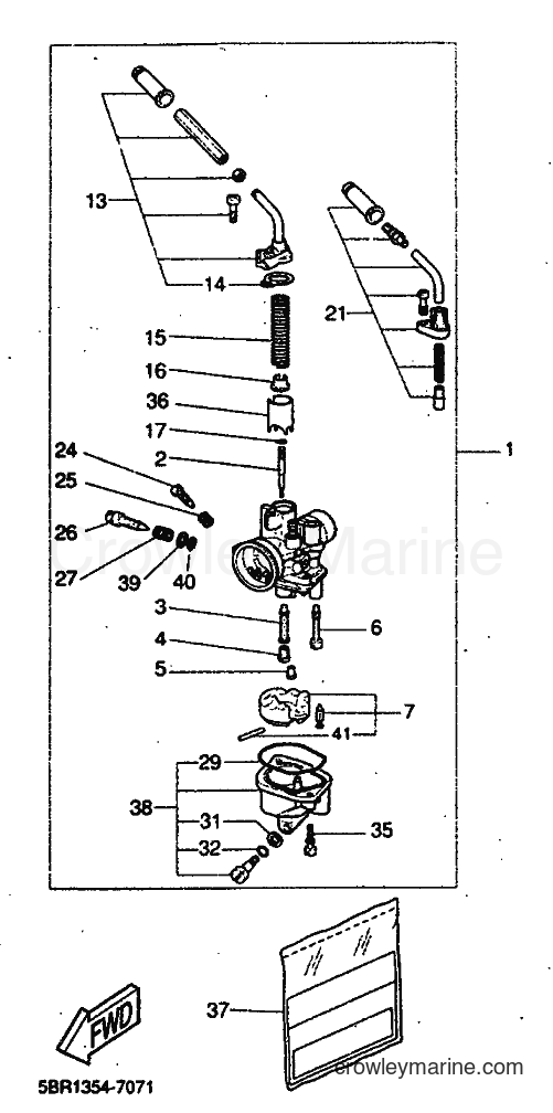 1998 Scooter YQ50 - YQ50 (5DR3) [999] - CARBURETOR