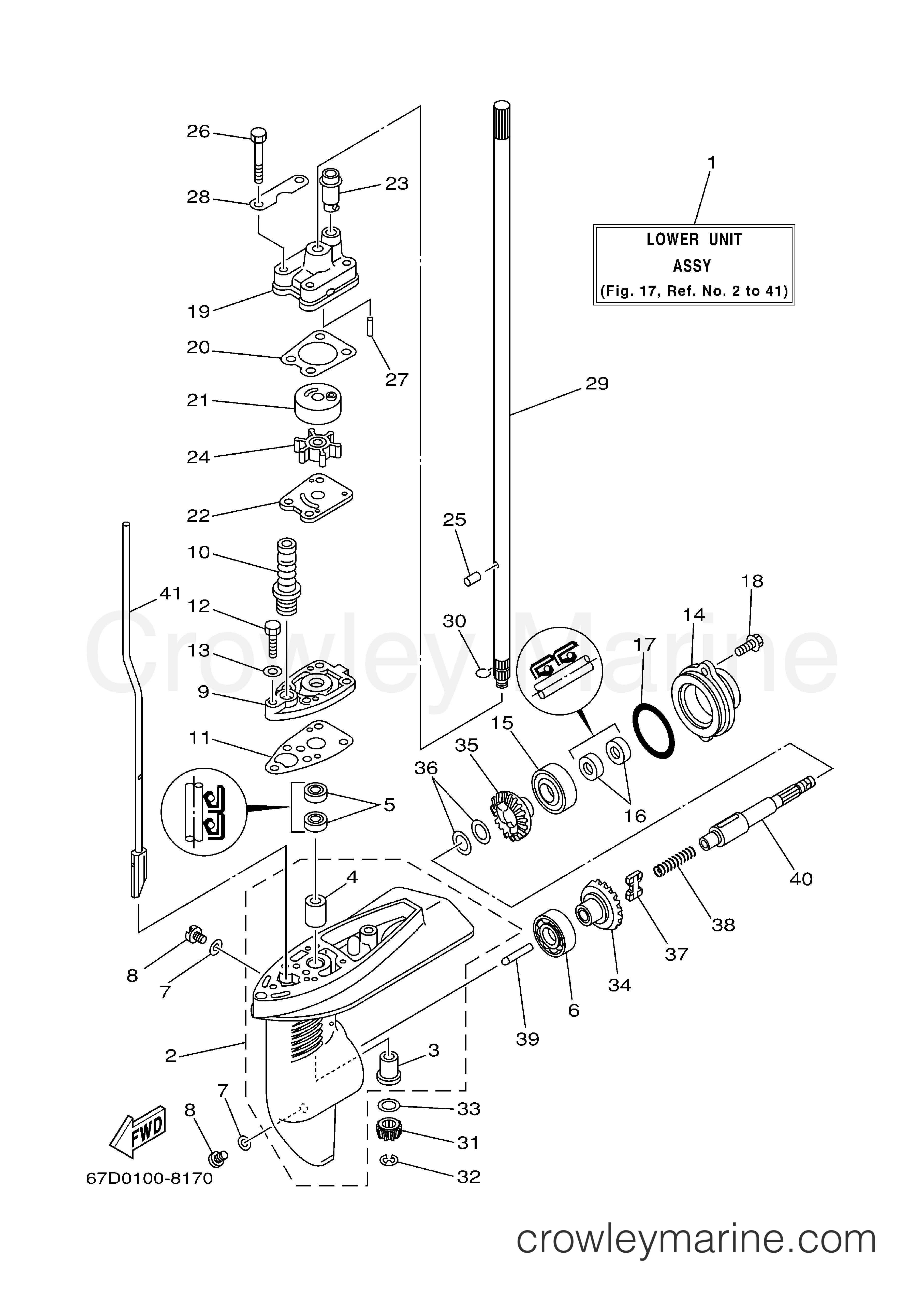 Yamaha Motors F4MSHY - LOWER CASING DRIVE 1