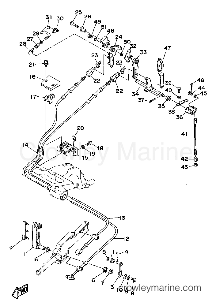 Yamaha Motors F9.9MLHU - ALTERNATE 2 (CONTROL WITH SHIFT)