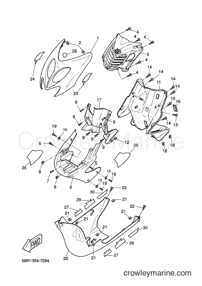 2001 Scooter YQ50L - YQ50L (5KHB) [010] - LEG SHIELD