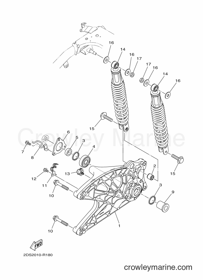 2015 Scooter GPD125-A - GPD125-A (2DS3) [010] - REAR ARM & SUSPENSION