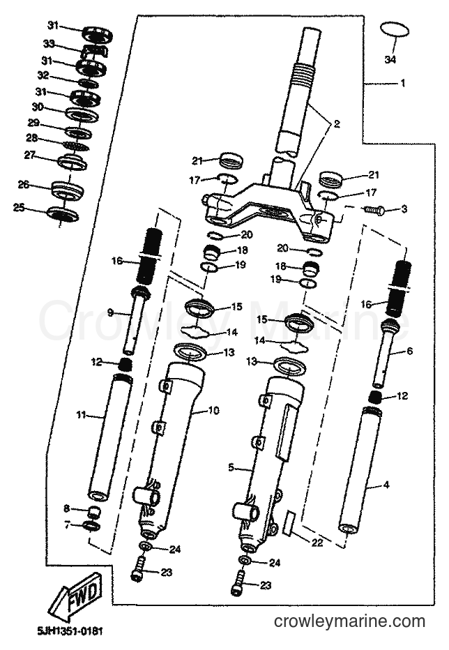 Yamaha Motors EW50 (5JH3) [040] - FRONT FORK