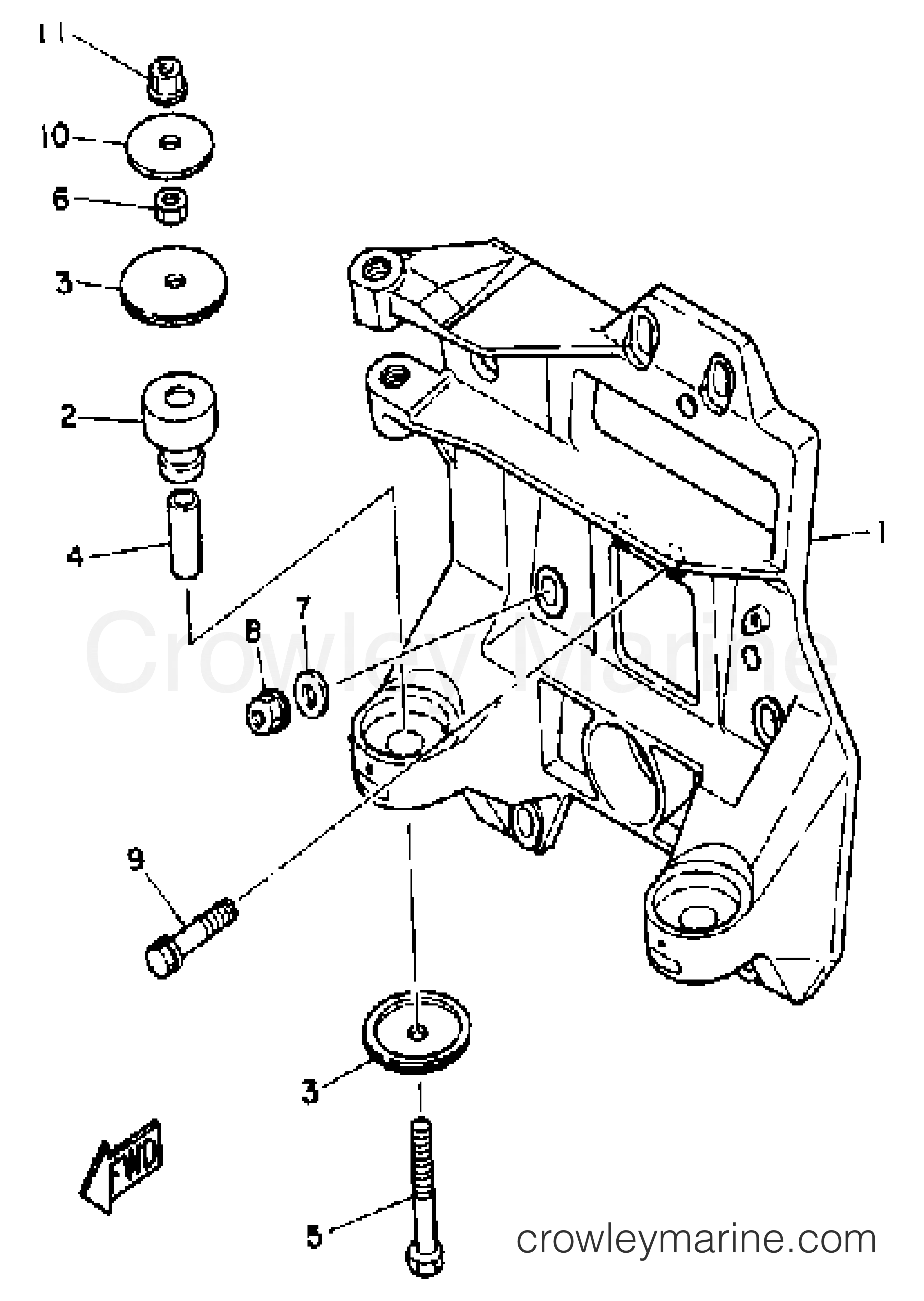 Yamaha Motors INTERMEDIATE - TRANSOM PLATE