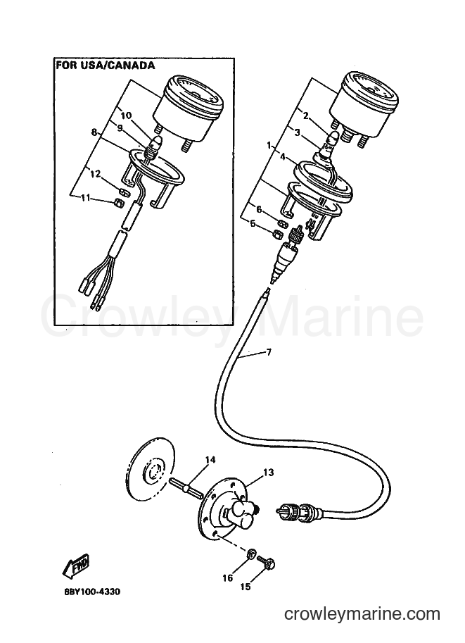 1994 Snowmobile ET410TR - ET410TR (8BY1) [020] - METER