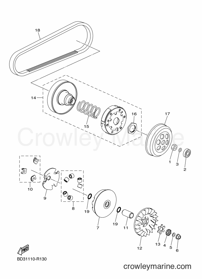 2017 ATV YFM90R - YFM90R (BD36) [010] - CLUTCH
