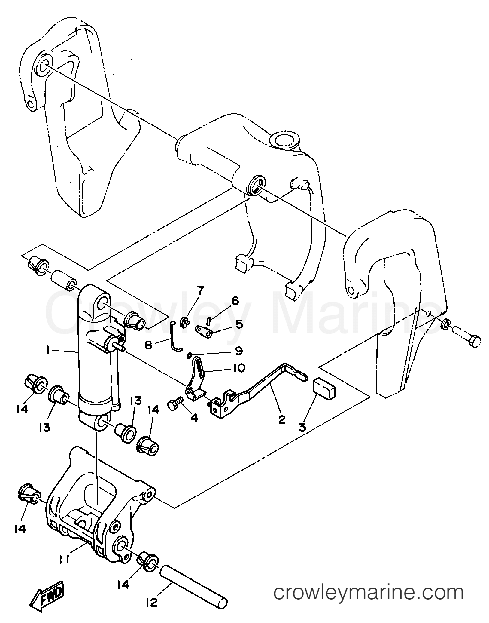 Yamaha Motors C55ELRS - BRACKET 2 (C55ER)