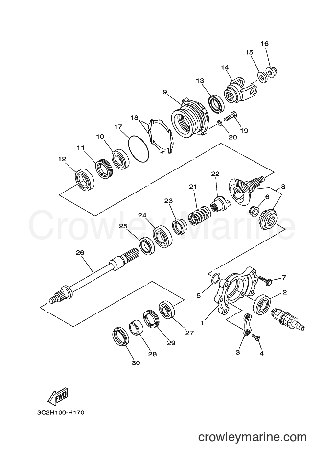 2009 ATV YFM450FAS - YFM450FAS (3C2J) [010] - MIDDLE DRIVE GEAR