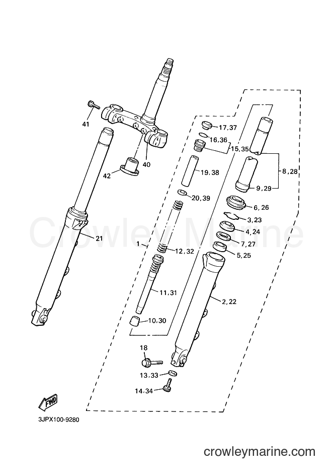 Yamaha Motors VMX12 (5GK2) [010] - FRONT FORK