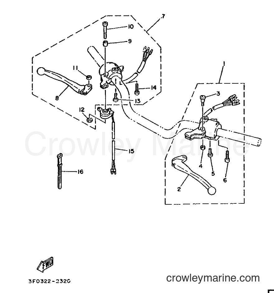1987 Scooter FS1 - FS1 (2RU) [999] - HANDLE SWITCH & LEVER