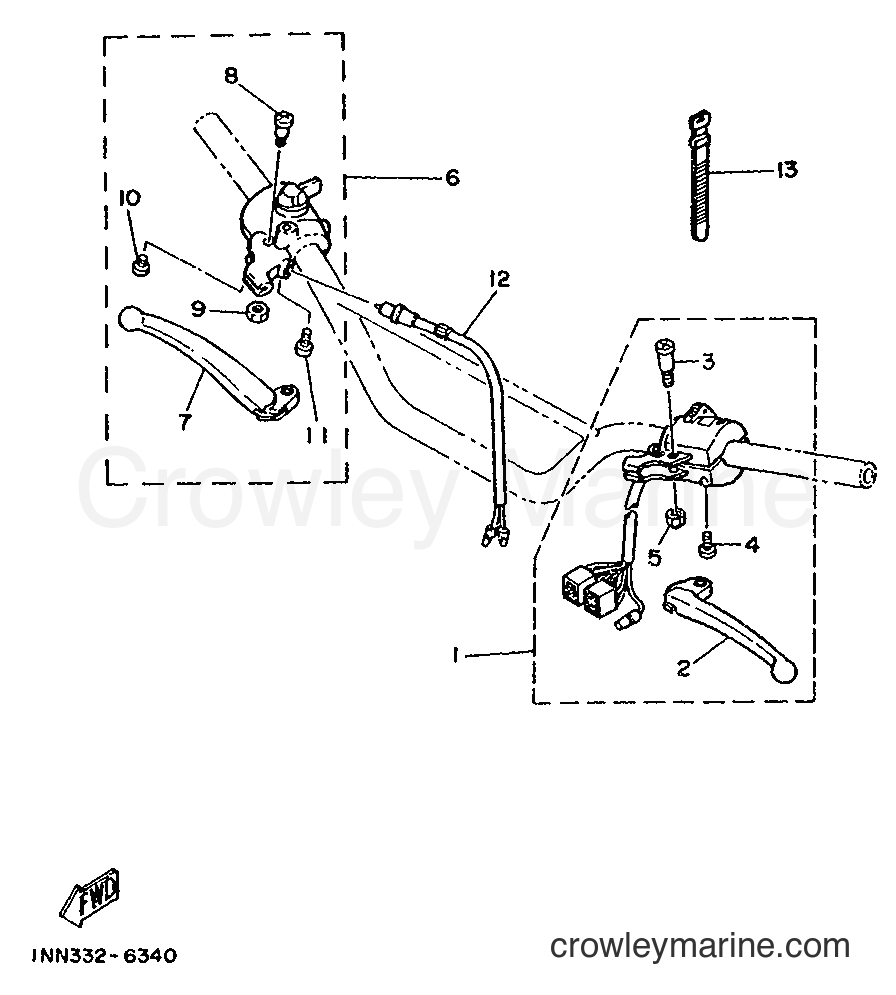 1987 Scooter DT50M - DT50M (2UM) [999] - HANDLE SWITCH & LEVER