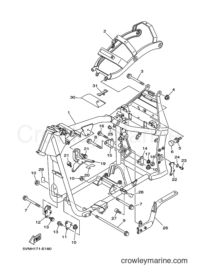 Yamaha Motors XV1700A (5VNP) [010] - FRAME