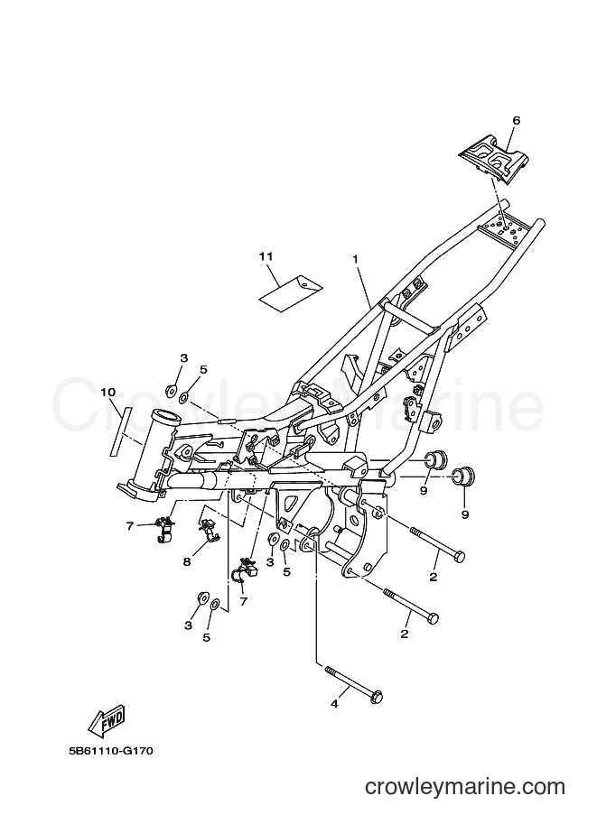 2018 Dirt Bike TT-R110E - TT-R110E (B51F) [010] - FRAME