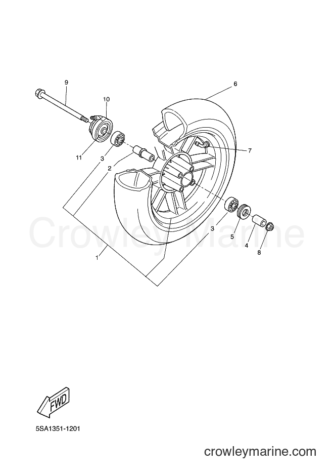 Yamaha Motors CW50L (5SA4) [020] - FRONT WHEEL