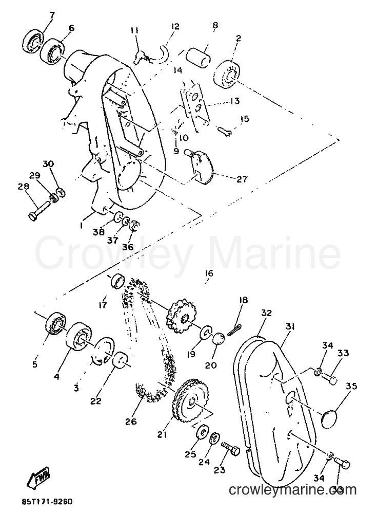 1990 Snowmobile ET400 - ET400 (85U2) [020] - TRACK DRIVE 2