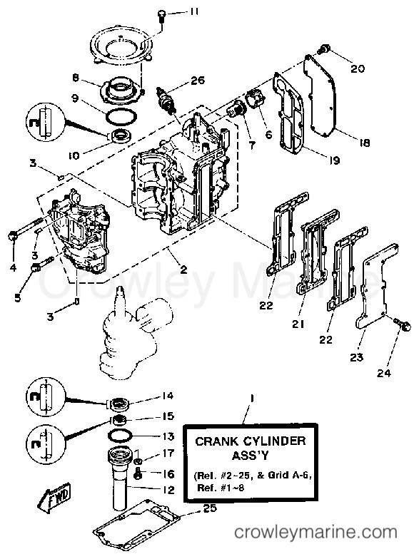 Yamaha Motors 6LF - CRANKCASE CYLINDER