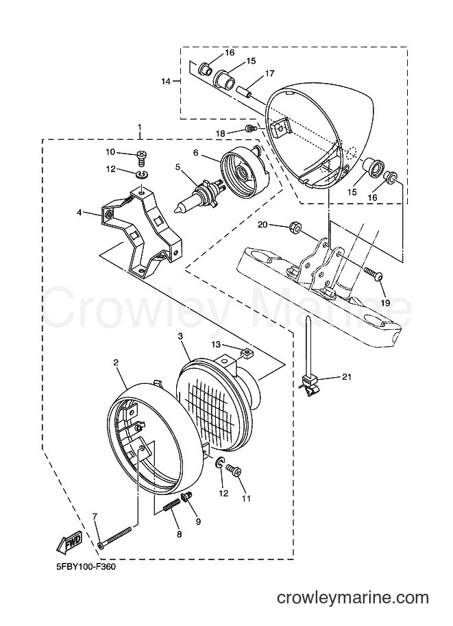 Yamaha Motors XVS650 (3B6M) [010] - HEADLIGHT