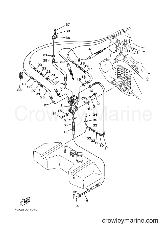 Yamaha Motors JET FOR GP1200 (67XE) [03A] - OIL PUMP