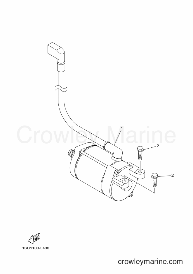 2012 ATV YFM300 - YFM300 (1SC2) [010] - STARTING MOTOR