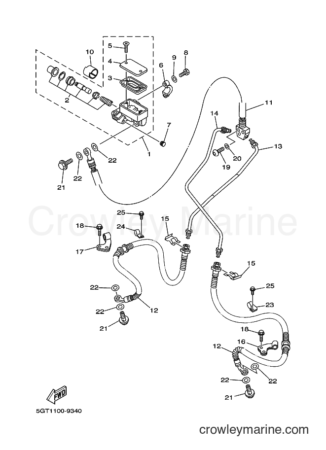 2000 ATV YFM600FWA - YFM600FWA (5GTB) [020] - FRONT MASTER CYLINDER