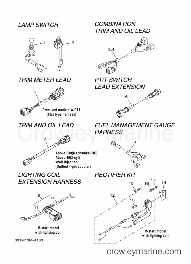 Yamaha Motors RIGGING METER-2011 (601M) [010] - WIRE HARNESS 2