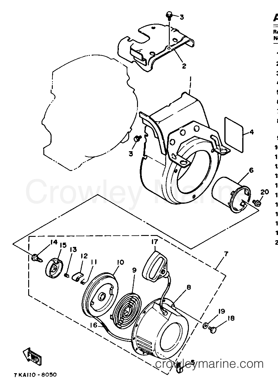 Yamaha Motors YS624TA - AIR SHROUD - STARTER