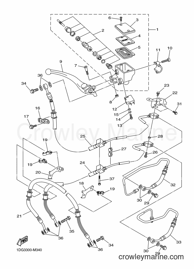 2013 Street Bike XJ6FA - XJ6FA (1DG3) [040] - FRONT MASTER CYLINDER