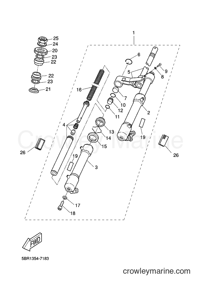 Yamaha Motors YQ50L (5PU9) [020] - FRONT FORK