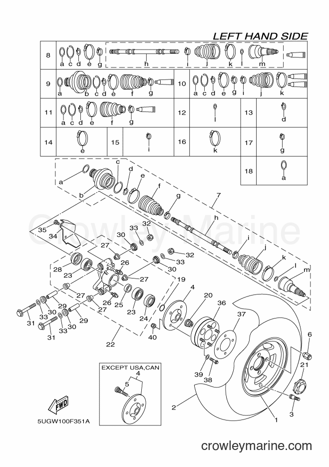 2007 ATV YXR660F - YXR660F (5UGV) [010] - REAR WHEEL