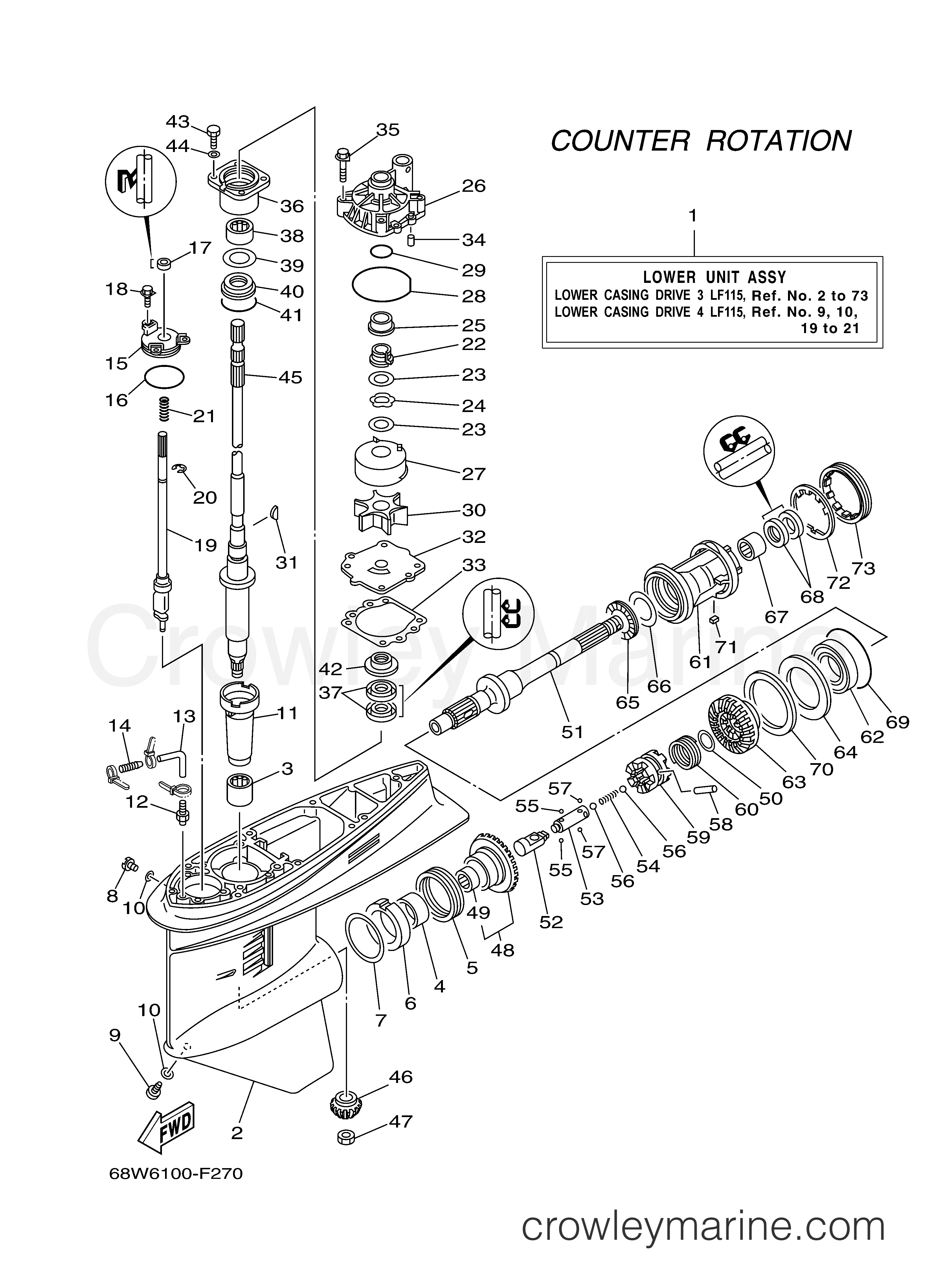 Yamaha Motors LF115TXR - LOWER CASING DRIVE 3 LF115