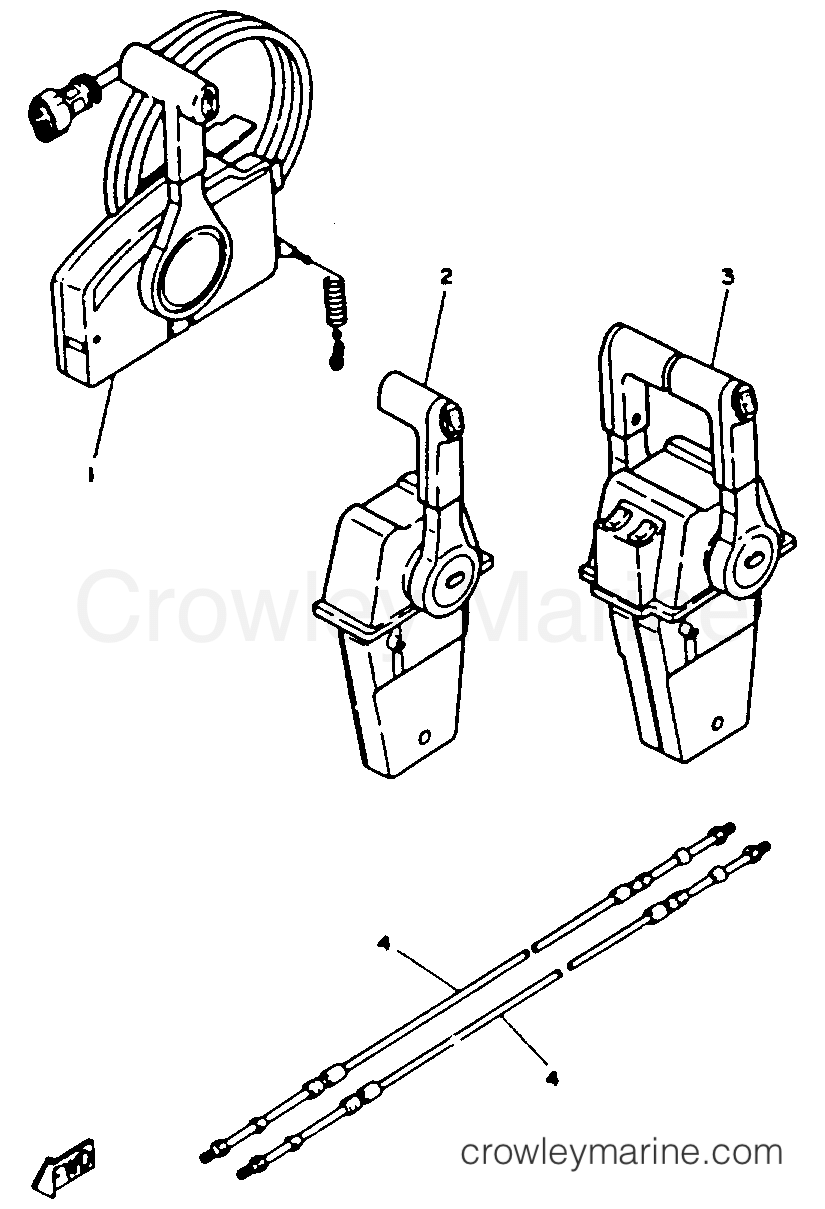 Yamaha Motors L250TXRR - REMOTE CONTROL CABLES