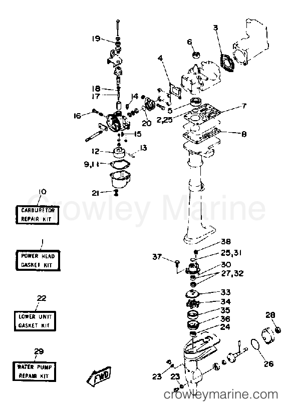 Yamaha Motors 2SD - REPAIR KIT