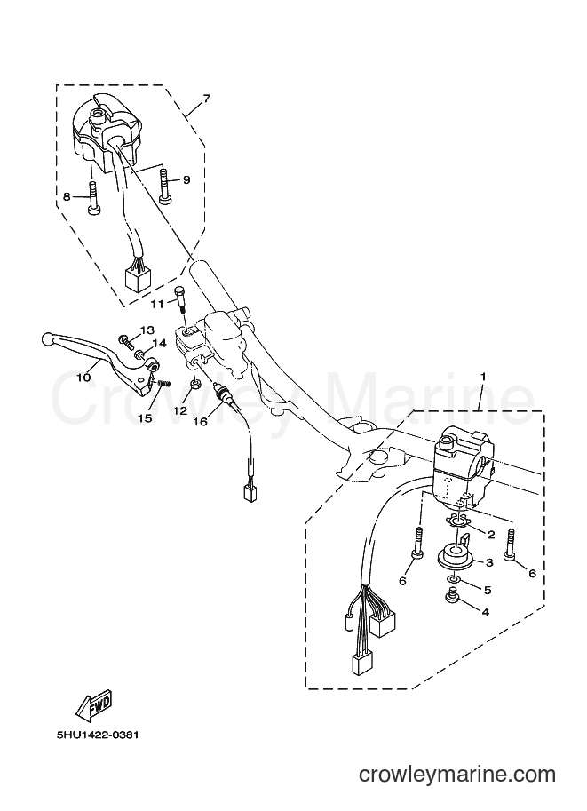 2004 Scooter T105SE - T105SE (5HUB) [010] - SWITCH & LEVER FOR DISK BRAKE