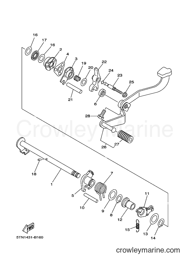 Yamaha Motors L-110ED (5TN1) [010] - SHIFT SHAFT