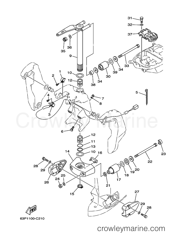 Yamaha Motors F150A (63P4) [070] - BRACKET 2