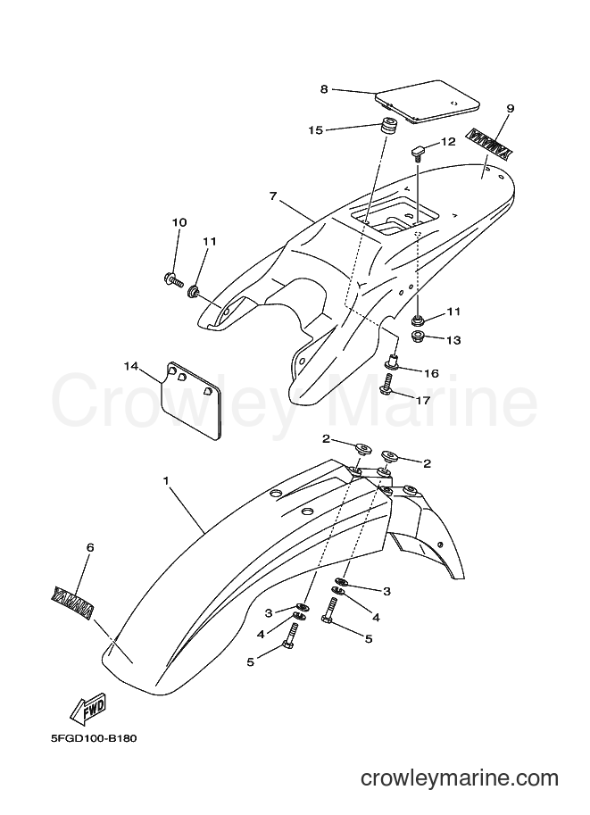 2003 Dirt Bike TT-R225 - TT-R225 (5FGF) [010] - FENDER