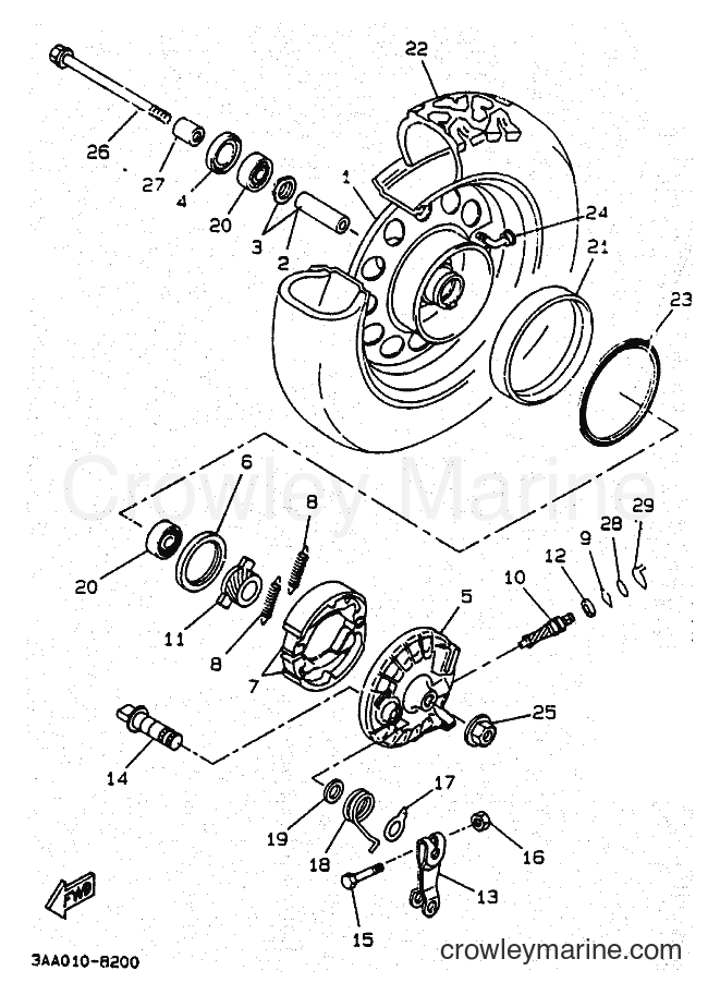 Yamaha Motors CW50 (4FG4) [010] - FRONT WHEEL