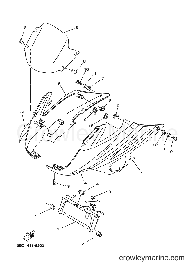 1998 Maxi-Scooter STR126A - STR126A (5BD1) [010] - COWLING 1