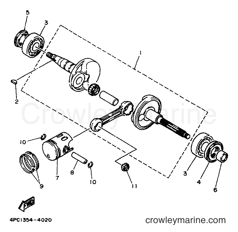 1994 Scooter YA50R - YA50R (4PC1) [999] - CRANKSHAFT & PISTON