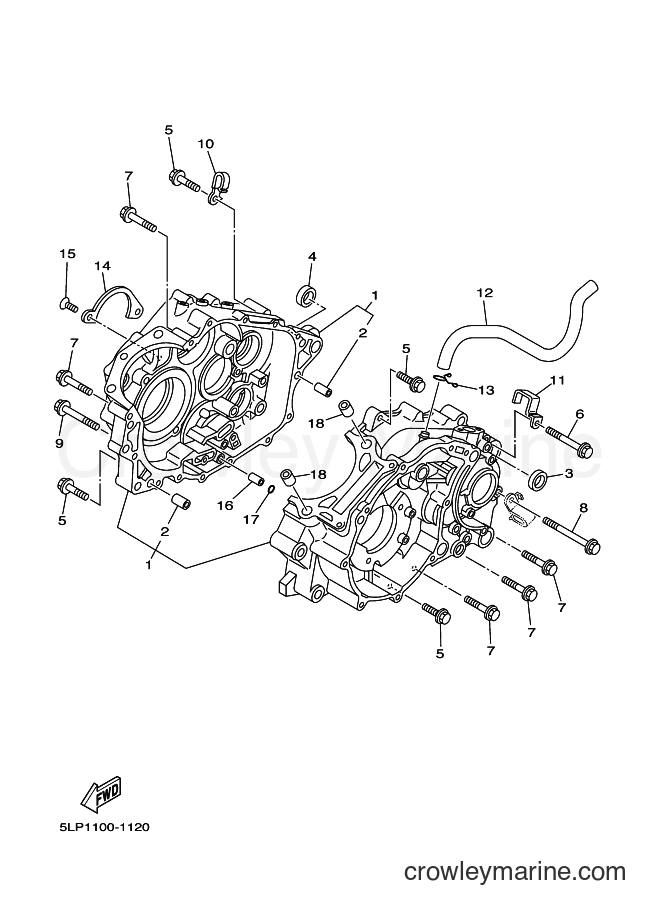 Yamaha Motors YFM660R (5LPG) [010] - CRANKCASE