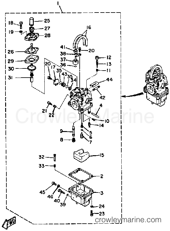 Yamaha Motors F9.9SH - CARBURETOR