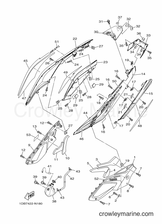 2014 Scooter AT125FC - AT125FC (1DB8) [010] - SIDE COVER 2
