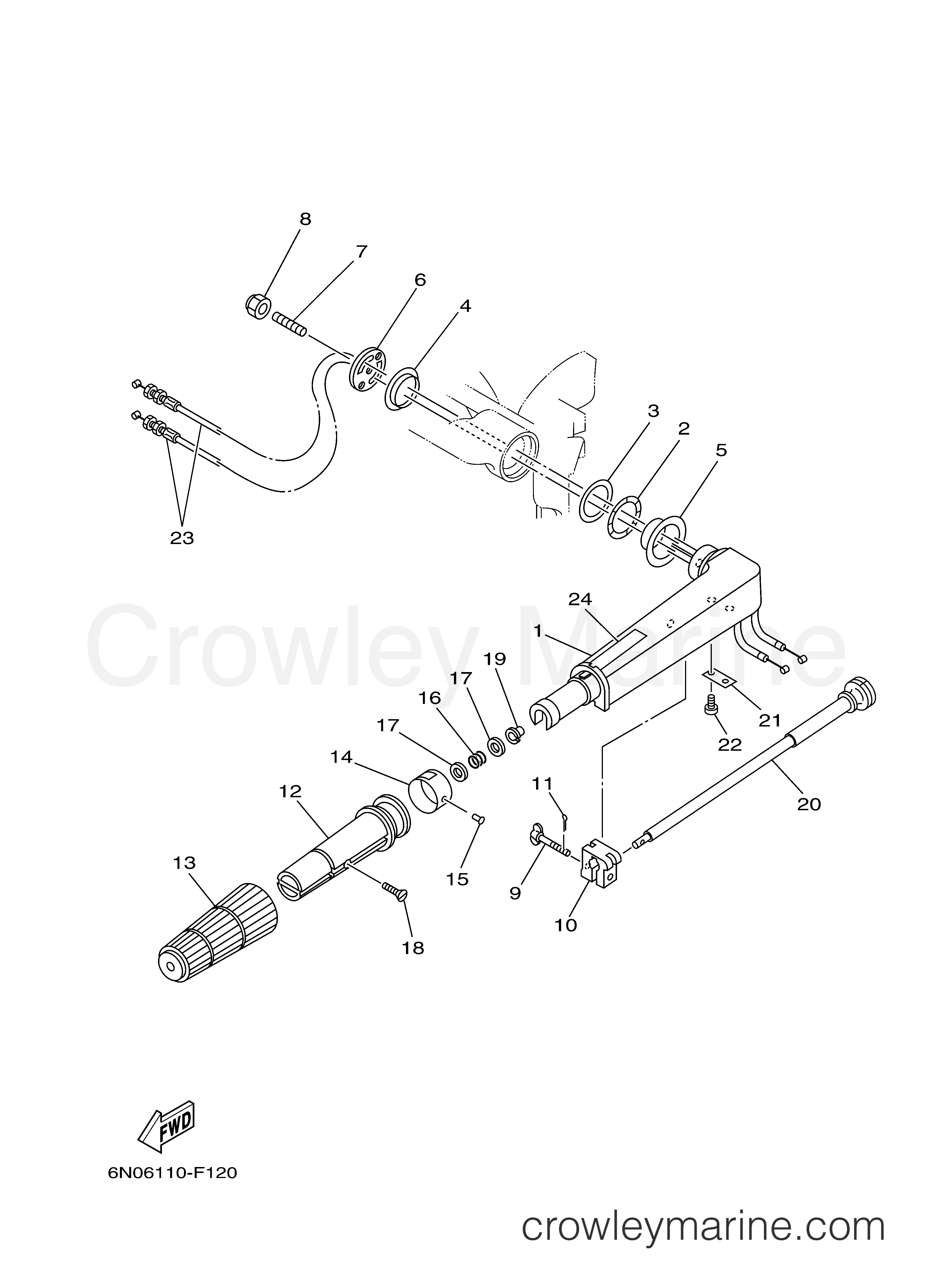Yamaha Motors 8MSH - STEERING