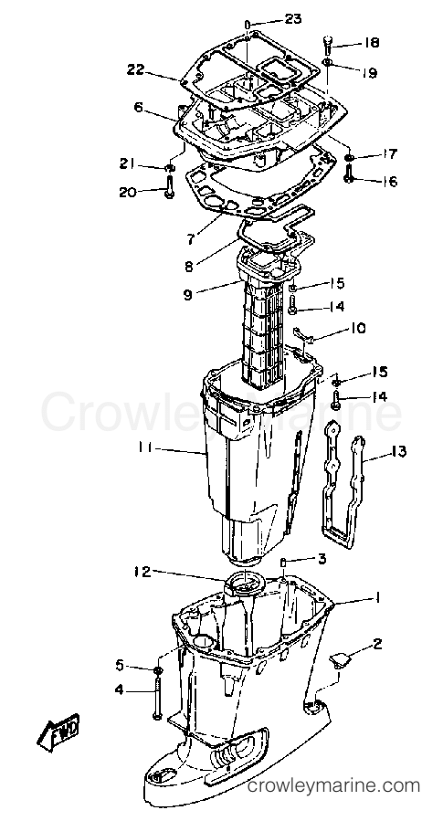 Yamaha Motors CV85ELF - UPPER CASING